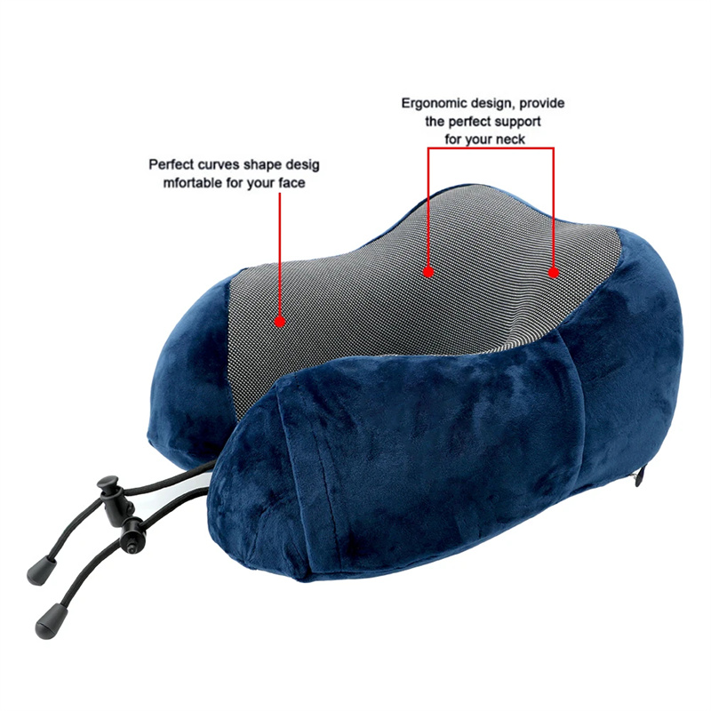 MemoryFoamTravelPillowU-ShapedLightweightNeckSupportwithUniqueCircularDesignIdealforLongFlightsandSi-2012854-4