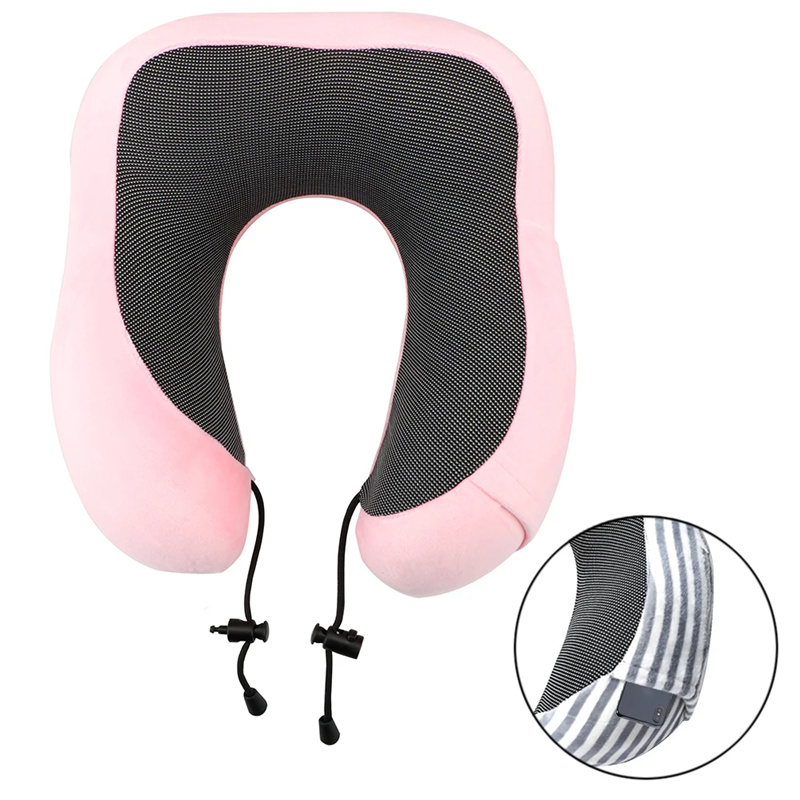 MemoryFoamTravelPillowU-ShapedLightweightNeckSupportwithUniqueCircularDesignIdealforLongFlightsandSi-2012854-5