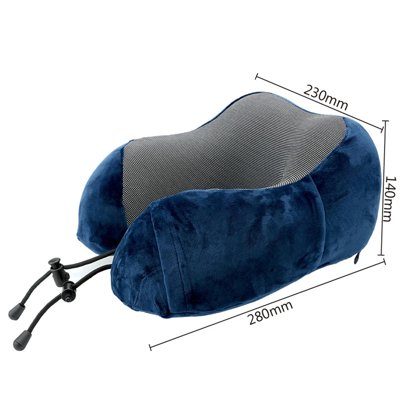 MemoryFoamTravelPillowU-ShapedLightweightNeckSupportwithUniqueCircularDesignIdealforLongFlightsandSi-2012854-8