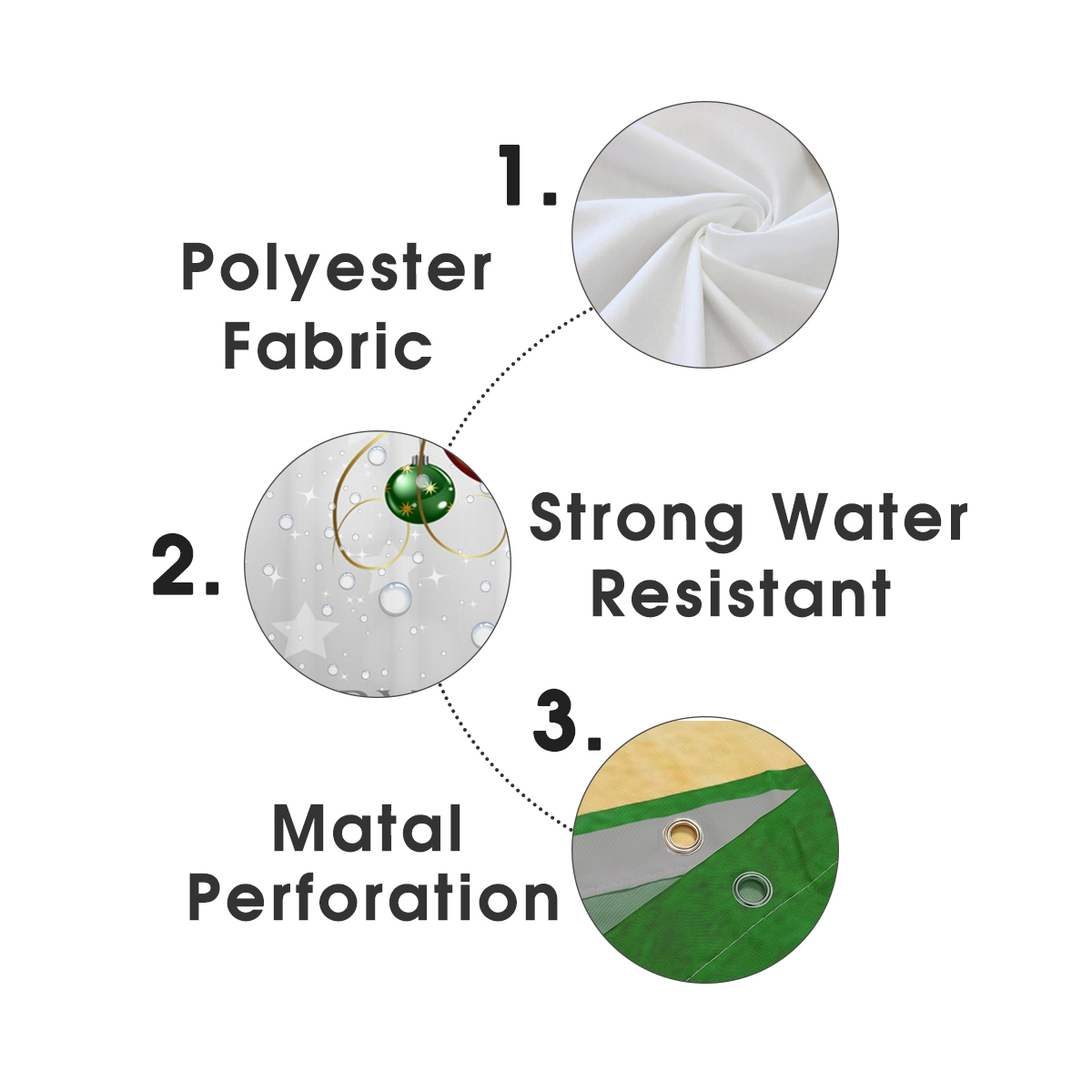 MerryChristmasBellWaterproofBathroomShowerCurtainBathMatsToiletCover-1573196-2