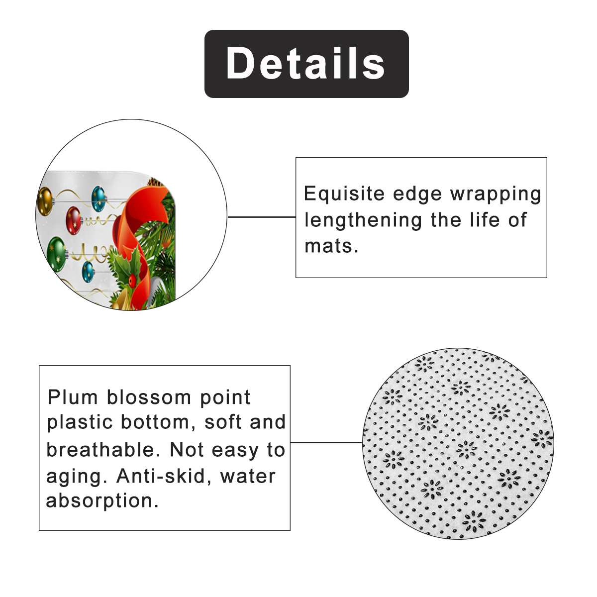 MerryChristmasBellWaterproofBathroomShowerCurtainBathMatsToiletCover-1573196-5