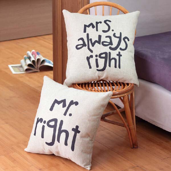 MrRightMrsAlwaysRightCreativeSignatureCottonLinenPillowCoverBedSofaCarPillowcase-947091-1