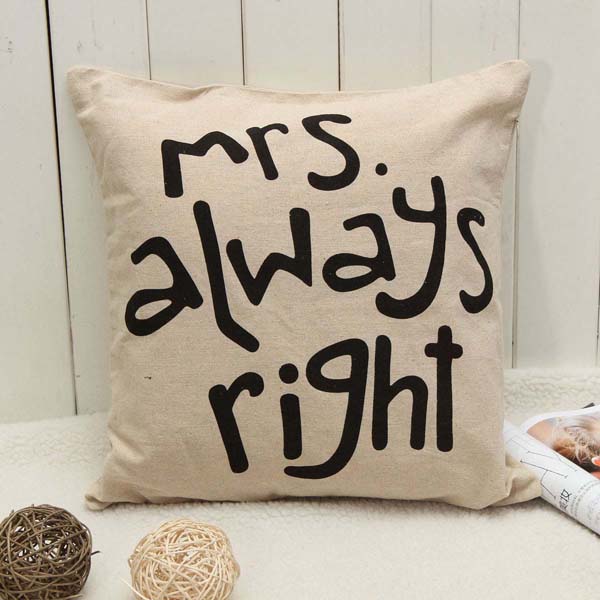 MrRightMrsAlwaysRightCreativeSignatureCottonLinenPillowCoverBedSofaCarPillowcase-947091-6