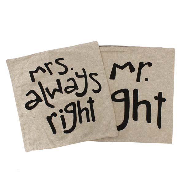 MrRightMrsAlwaysRightCreativeSignatureCottonLinenPillowCoverBedSofaCarPillowcase-947091-9