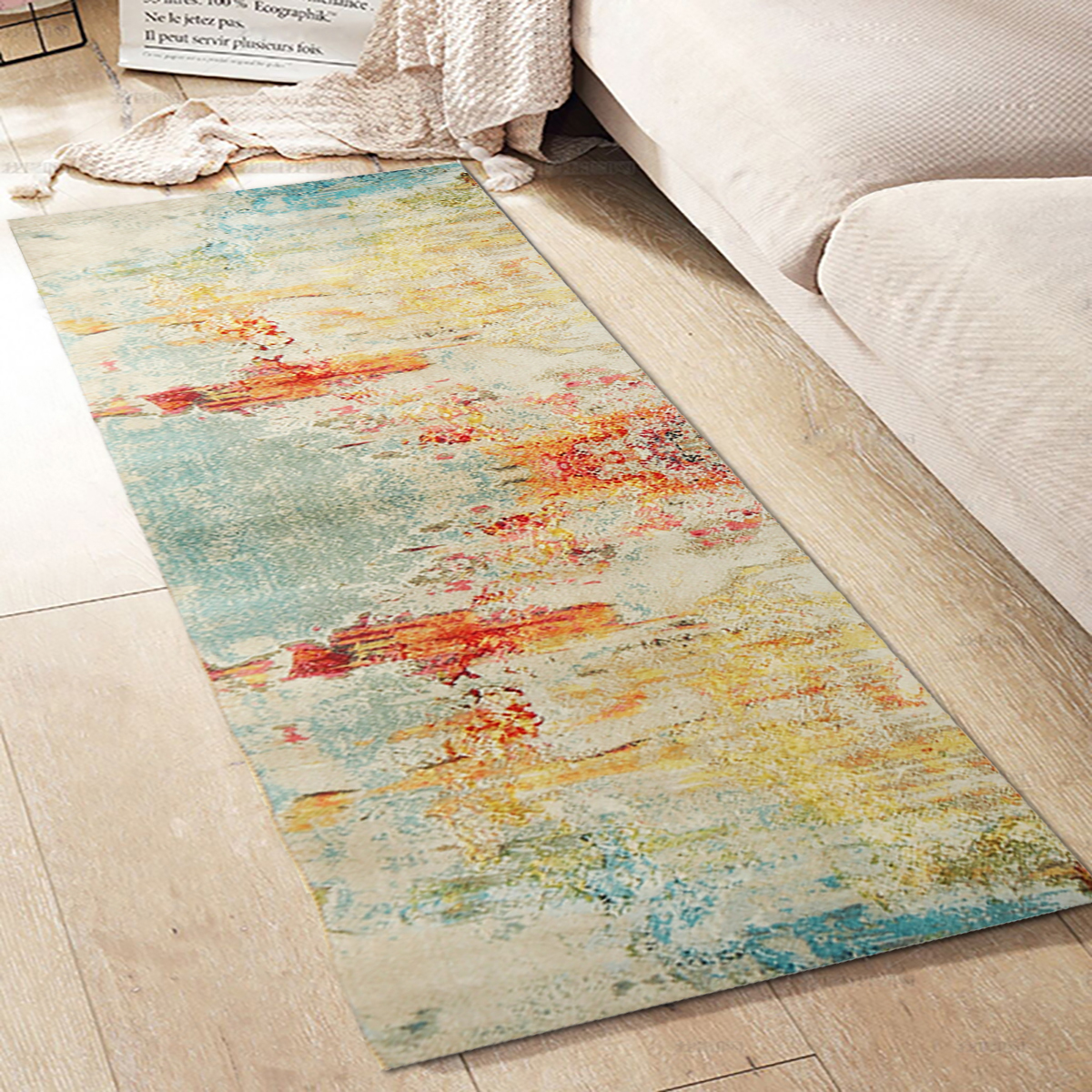 NonSlipAreaRugsTie-DyedHallwayRunnerCarpetLivingRoomBedroomFloorMat-1819457-5