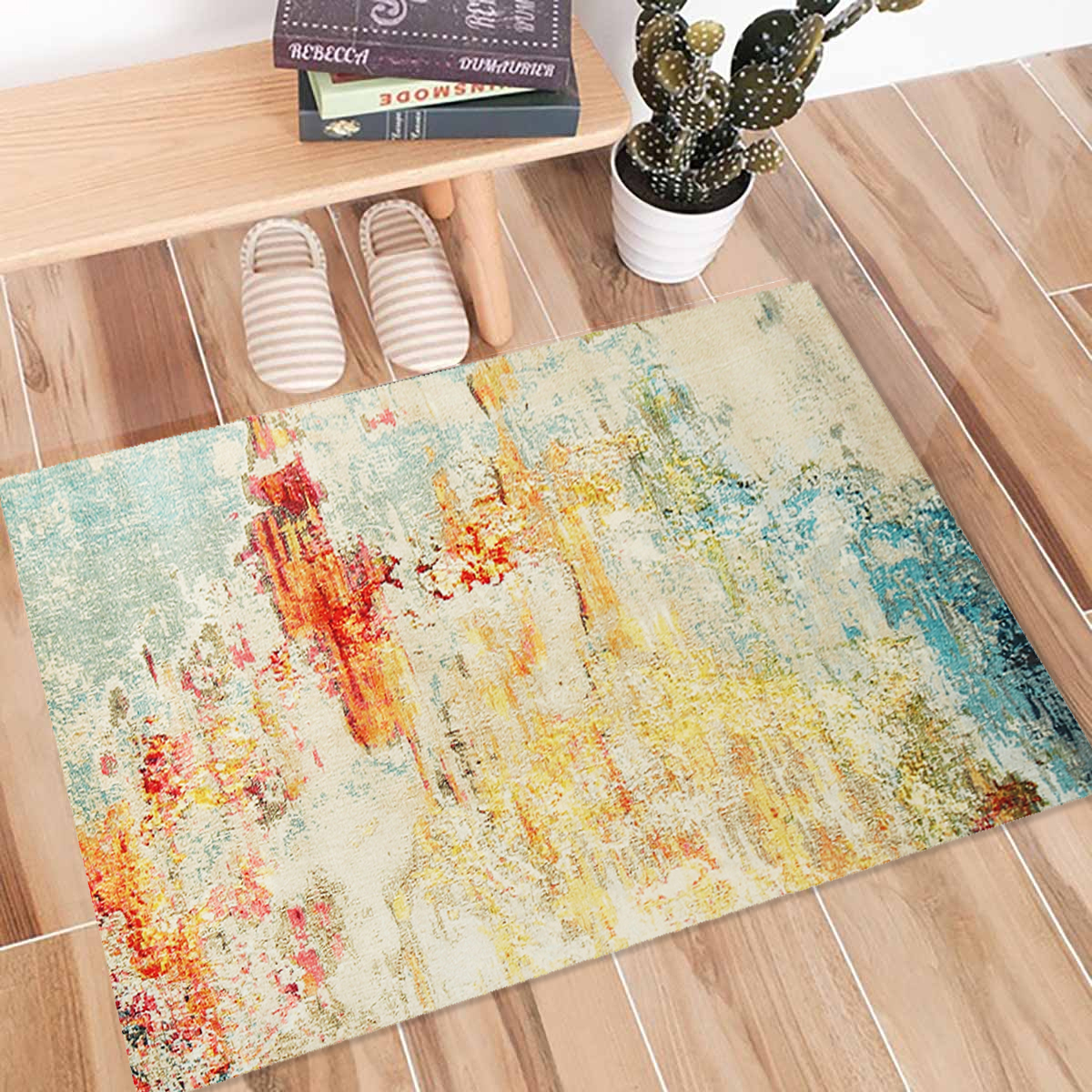 NonSlipAreaRugsTie-DyedHallwayRunnerCarpetLivingRoomBedroomFloorMat-1819457-6