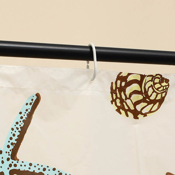 ShellStarfishWaterproofShowerCurtainBathroomDecor-969696-6
