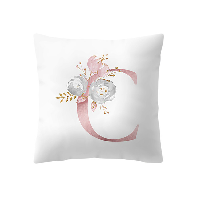 SimpleNordicStylePinkAlphabetABCPatternThrowPillowCoverHomeSofaCreativeArtPillowCase-1513764-6