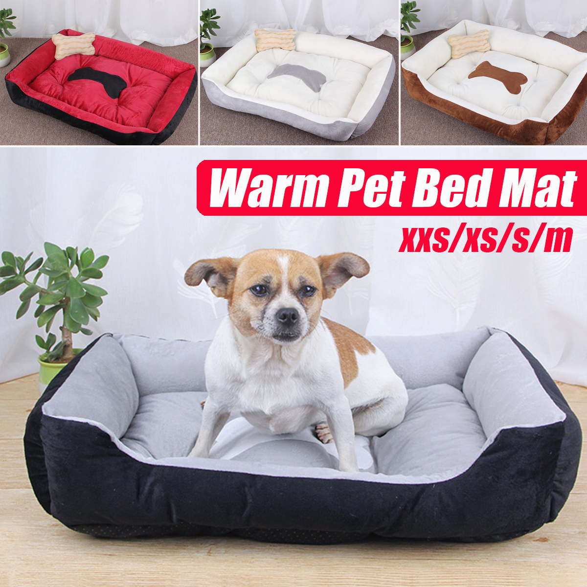 WaterproofWarmWinterPetBedWithBoneDecorationForLargeDogPuppyKennelPetSupplies-1727116-1