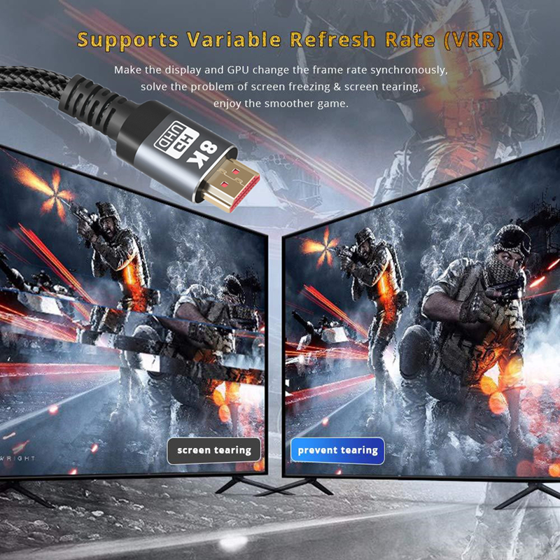 8KHDMI-compatibleCable2148GbpsHighSpeed21HDVideoCableBraidedCord1M2M3M5MforPS34TVLaptopMonitorProjec-1977882-1