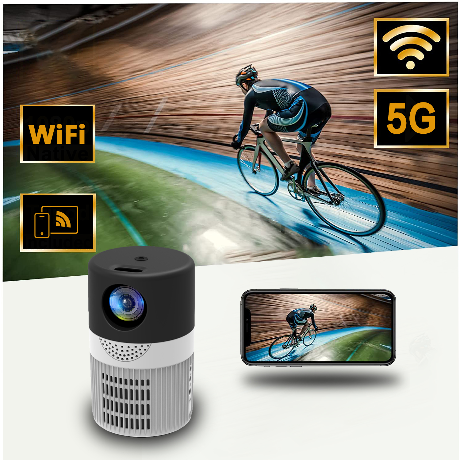 BakeeyVP3MiniWIFIProjectorWirelessMirroring480P1080PSupportedLCDCinemaPortableHandheldProjectionEUPl-1995968-4