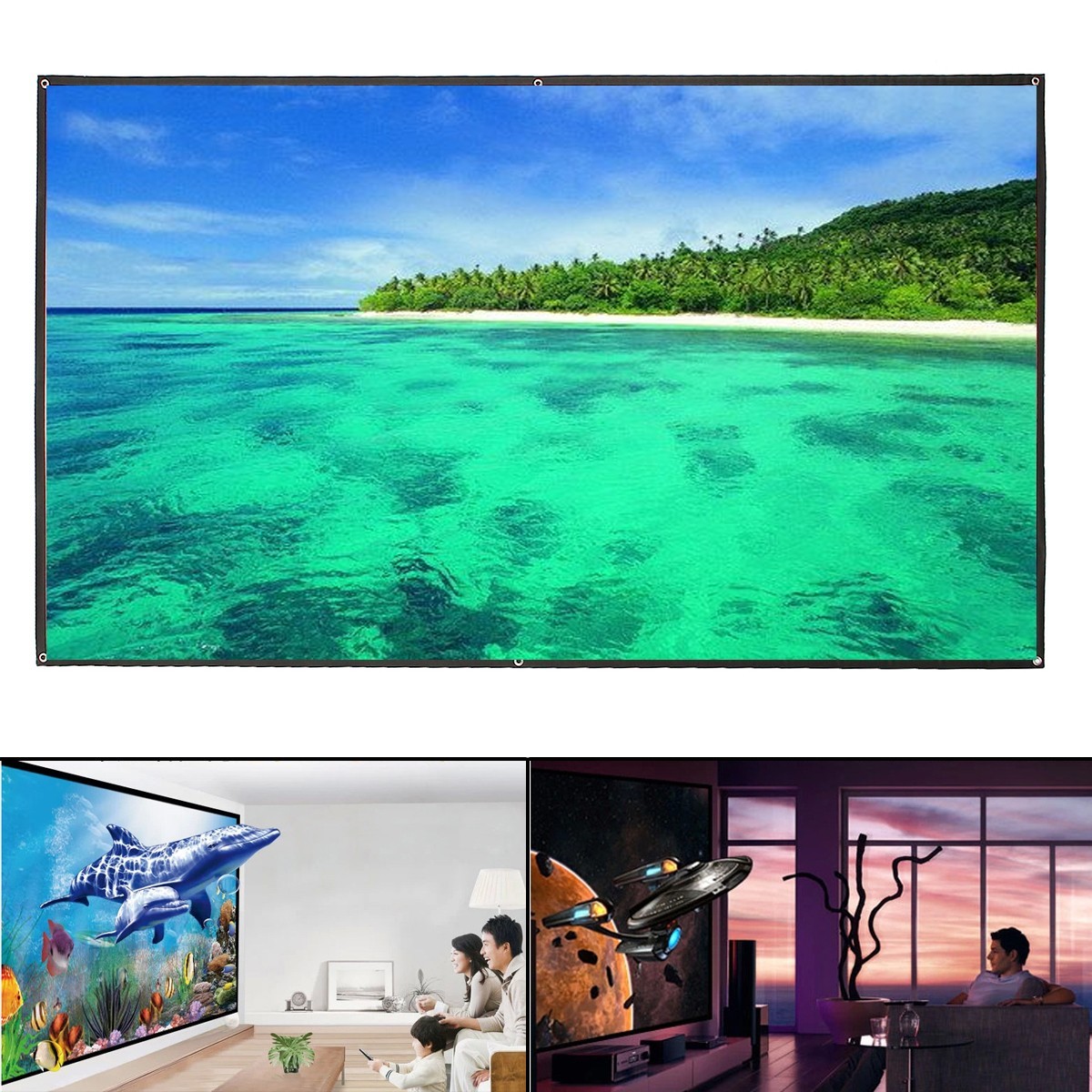 LEORY100Inch169WhitePortableFoldFabricProjectionScreenforHomeHDProjector-1676577-4