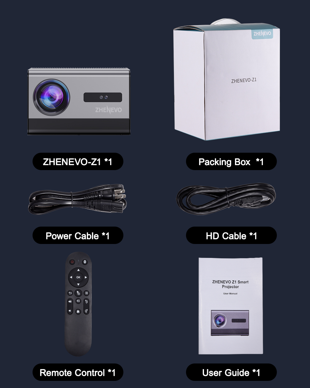 ZHENEVOZ1Android120LEDProjector800ANSILumens1080P4KSupportedVideoPortableProjectorBuilt-inDual8WSter-2014722-11