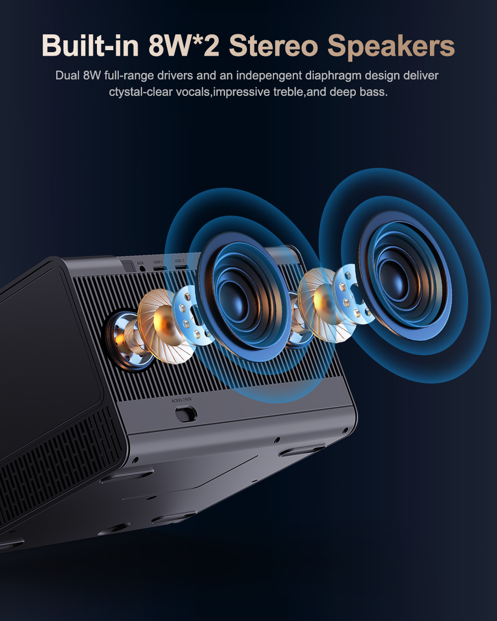 ZHENEVOZ1Android120LEDProjector800ANSILumens1080P4KSupportedVideoPortableProjectorBuilt-inDual8WSter-2014722-7