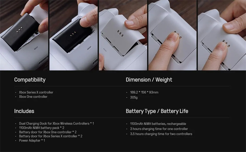 8BitdoDualChargingDockforXboxWirelessControllerChargerStationwithMagneticSecureforXboxSeriesXSXboxOn-2010459-5