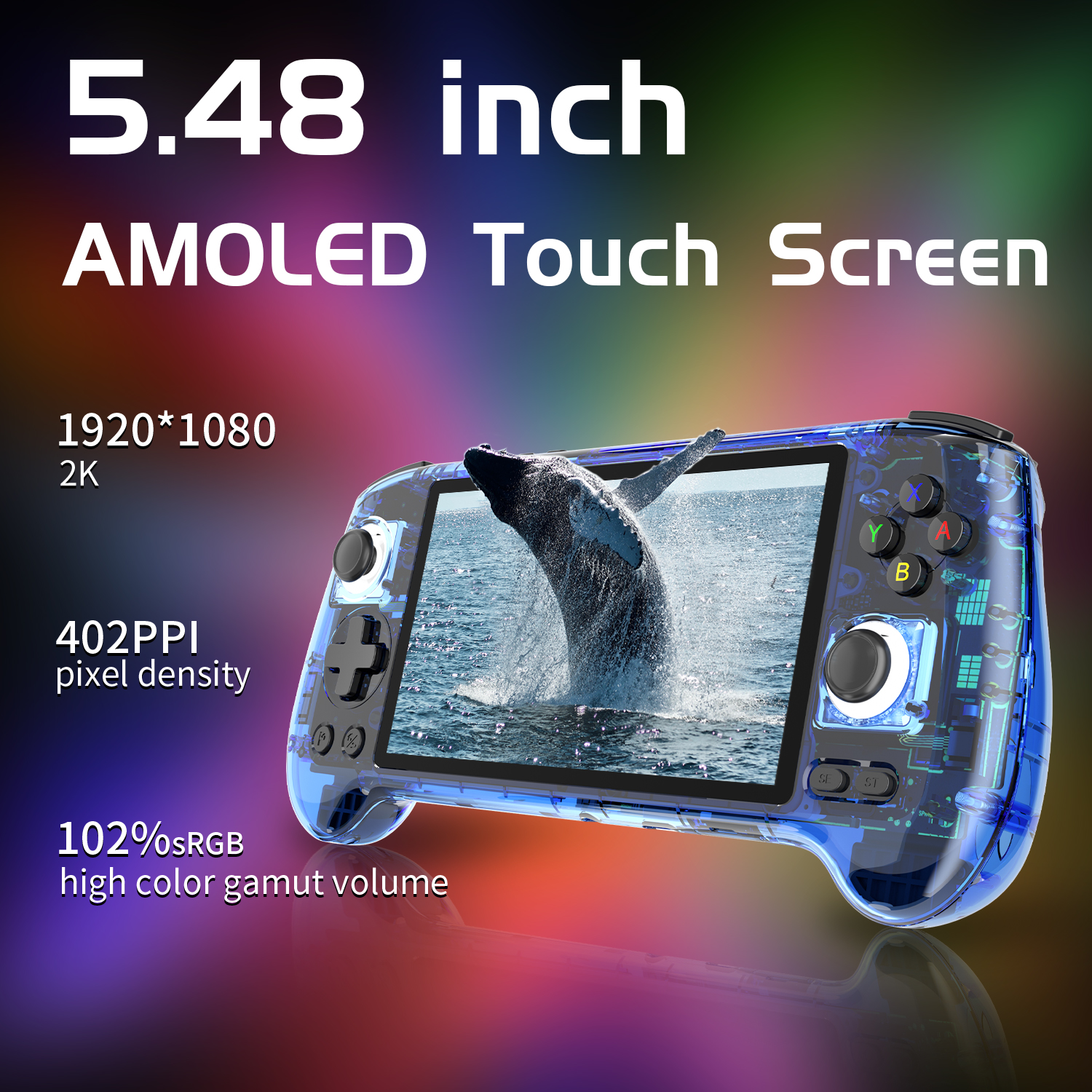 ANBERNICRG556RetroHandheldGameConsole64bitAndroid13SystemUnisocT820548-inchAMOLEDScreenHallJoystickG-2008776-1