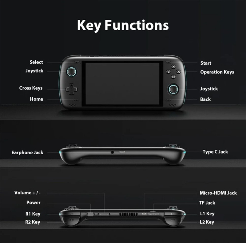 AYNODIN21080PHandheldGameConsole6inchIPSTouchScreen12256GAndroid13WiFibluetoothJoystickGamepadVideoG-2009691-9