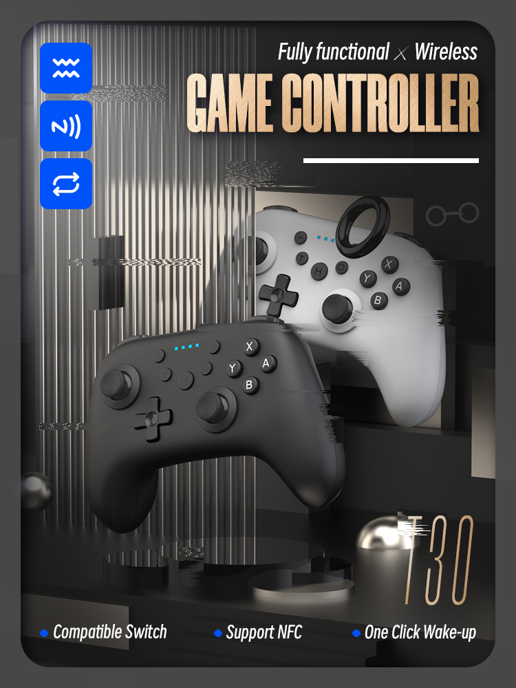DATAFROGBluetoothWirelessGameControllerforNintendoSwitchProLiteOLEDNFC6-AxisSomatosensoryVibrationTu-1988534-1