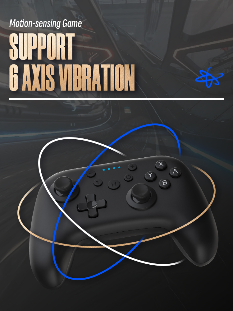 DATAFROGBluetoothWirelessGameControllerforNintendoSwitchProLiteOLEDNFC6-AxisSomatosensoryVibrationTu-1988534-5