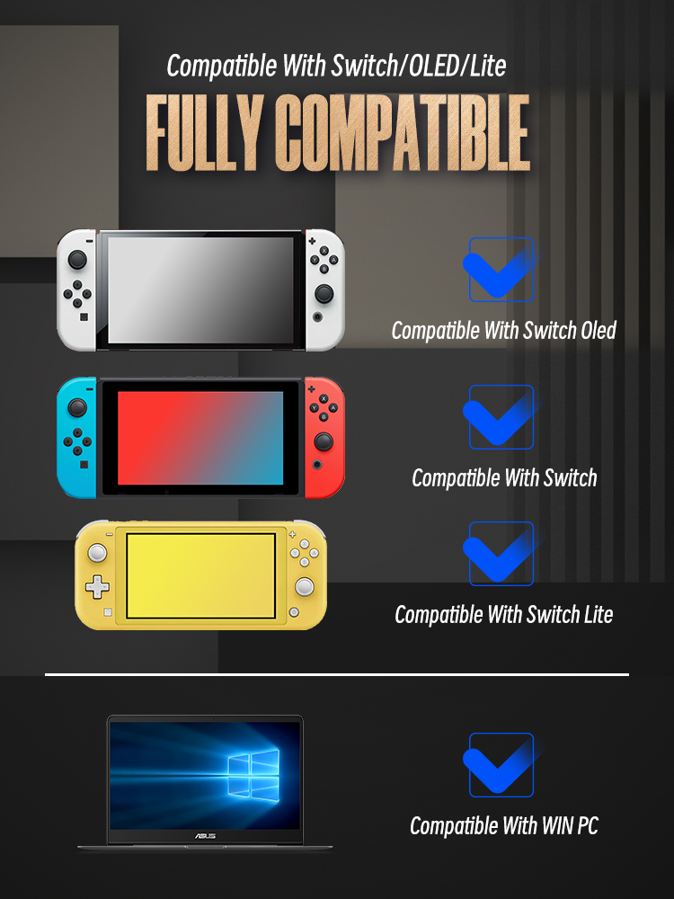 DATAFROGBluetoothWirelessGameControllerforNintendoSwitchProLiteOLEDNFC6-AxisSomatosensoryVibrationTu-1988534-6