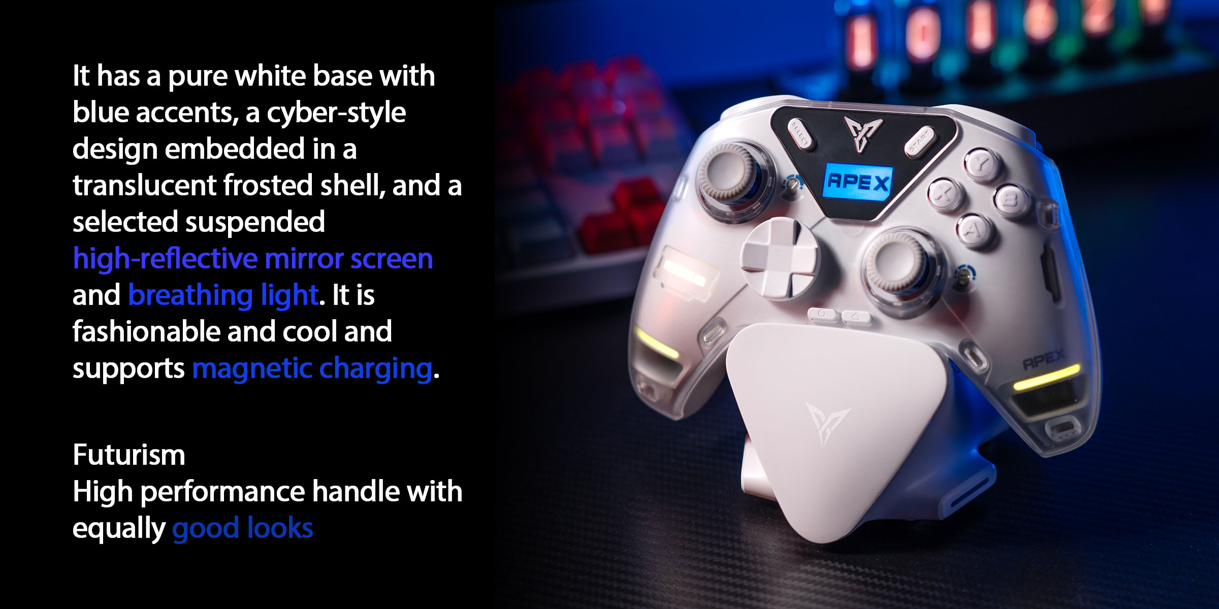 FlyDiGiAPEX4GamingControllerWirelessEliteForceFeedbackTriggerSupportPCSwitchMobileTVBoxGamepad2024Ne-2006912-15