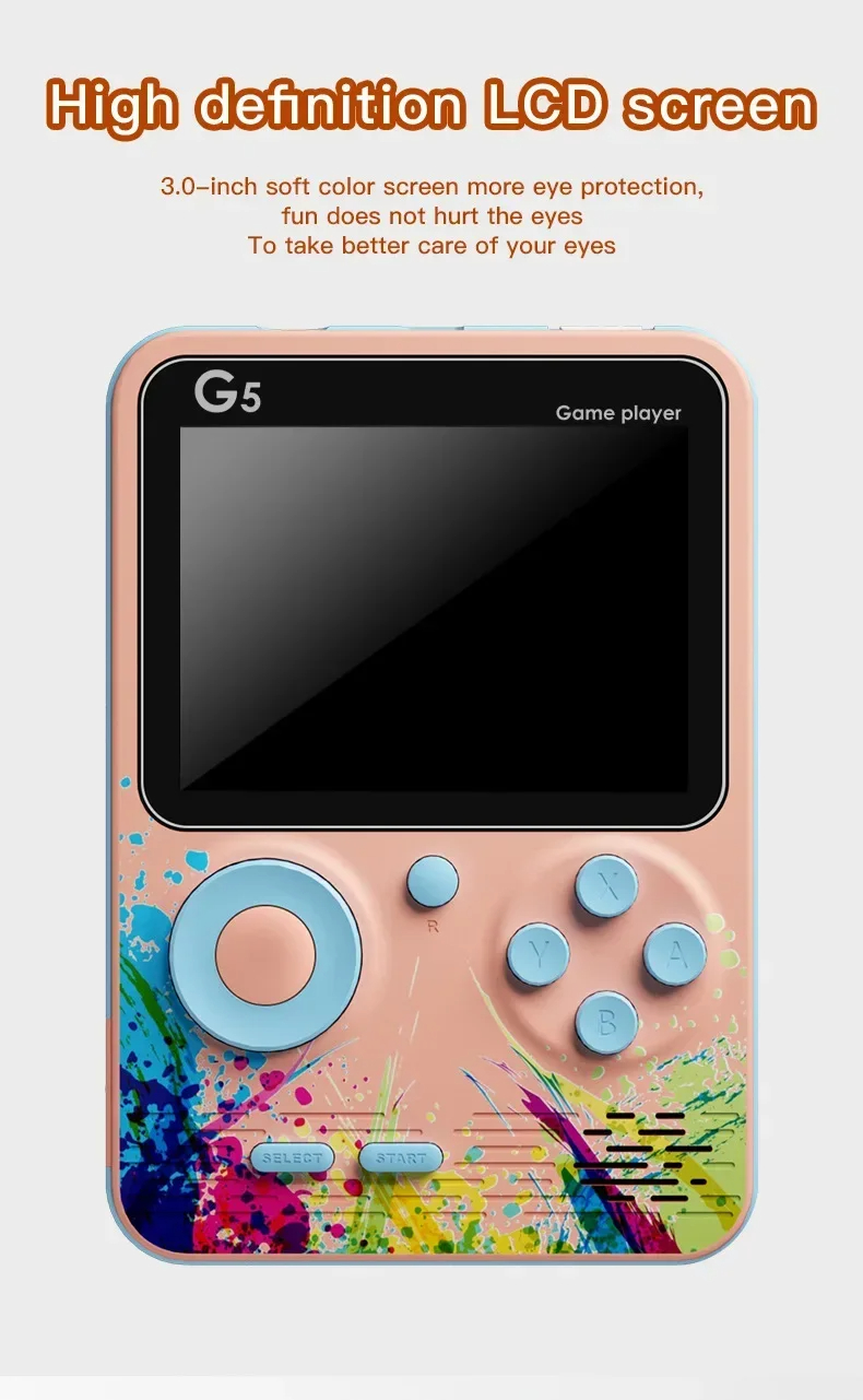 G5MiniRetroVideoGameConsoleBuilt-in500ClassicGames30InchScreenPortableHandheldGameConsoleJoypadSuppo-2010466-4