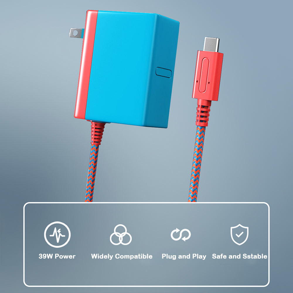 forNintendoSwitchSwitchLiteSwitchOLED39W15V26AFastChargingUSChargerPowerAdapter15MLongSupportTVMode-2012553-1