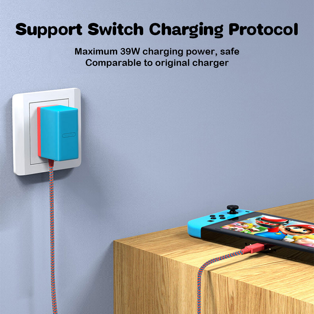 forNintendoSwitchSwitchLiteSwitchOLED39W15V26AFastChargingUSChargerPowerAdapter15MLongSupportTVMode-2012553-6
