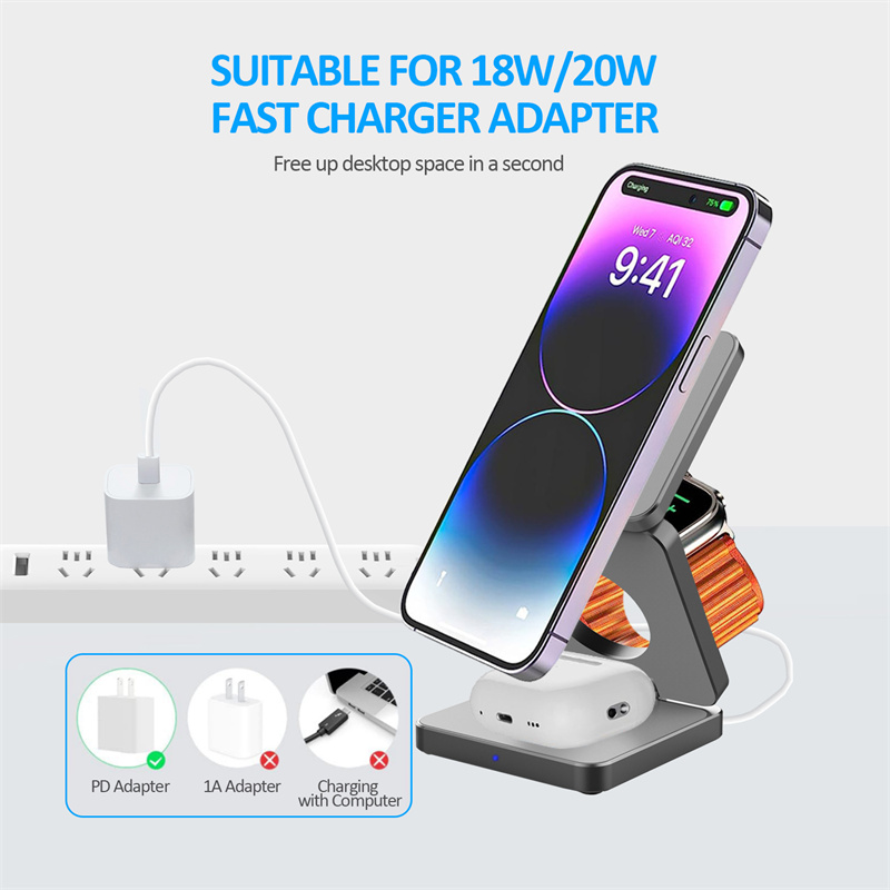 15W10W75W5W25WWirelessMagneticChargerFastWirelessChargingBracketforQi-enabledSmartPhonesforiPhone151-2004570-2