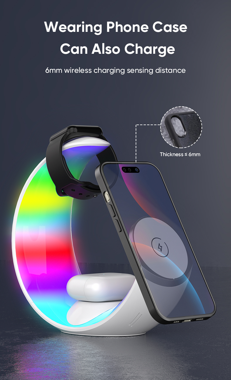 Bakeey4in1LEDLampMagneticAdsorption15WWirelessChargerHolderwithNightLight-2015016-6