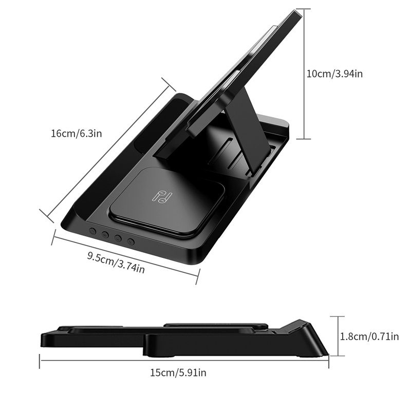 HYY-H3215WWirelessFoldableChargerFastWirelessChargingStandDigitalClockFunctionforSmartPhonesforiPhon-2007444-8