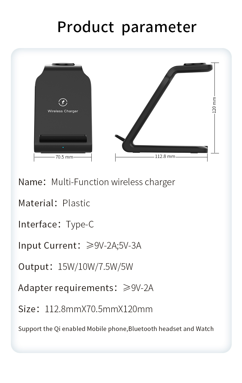 K715W10W75W5WWirelessChargerFastWirelessChargingStandforQi-enabledSmartPhonesforiPhone12131414Profor-1996978-12