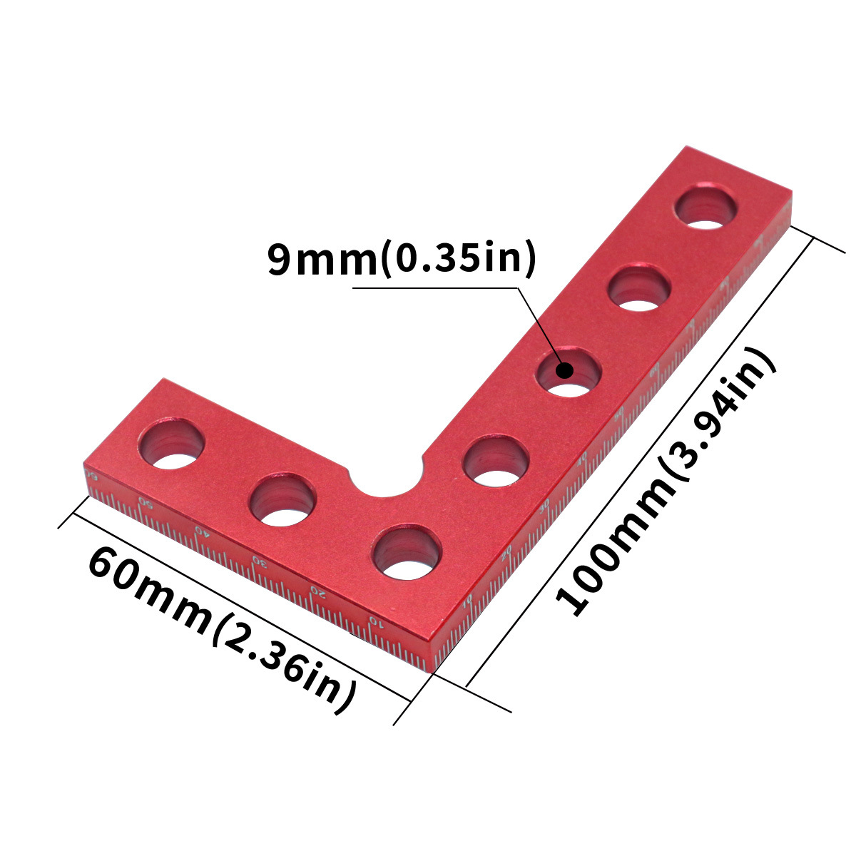 100mm90DegreeCarpenterSquareLSquareRightAngleRulerAluminumPocketRulerWoodworkingMeasuringTool-1991913-4