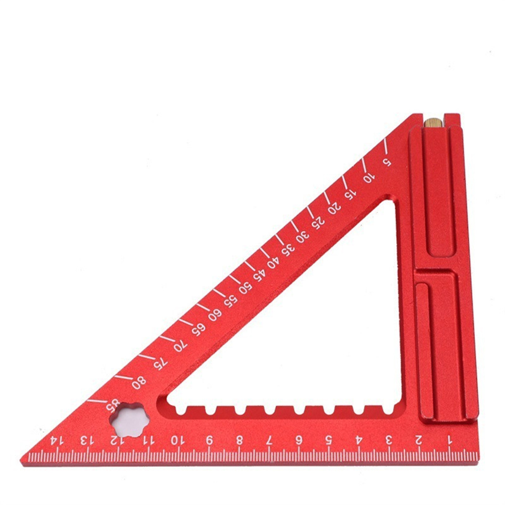 140mm180mmHigh-PrecisionAluminumAlloyTriangleRulerDouble-SidedScalewithNeedleSliderWoodworkingTool-1994846-2