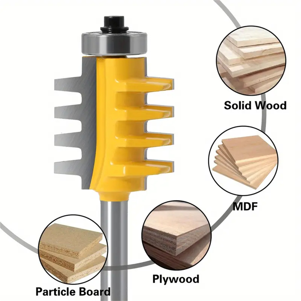 1pc635mm127mm12inch14InchShankRailReversibleFingerJointGlueRouterBitConeTenonWoodworkCutterPowerTool-2000763-10