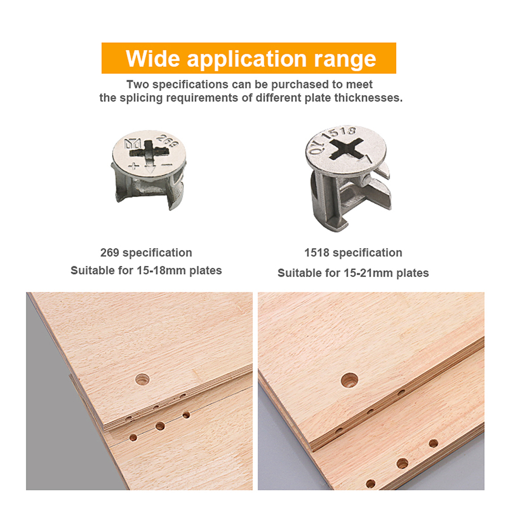 20PCSThree-in-OneWoodworkingConnectorsforLockingFasteningPunchingfor15-18mmor18-21mmBoard-1994692-6