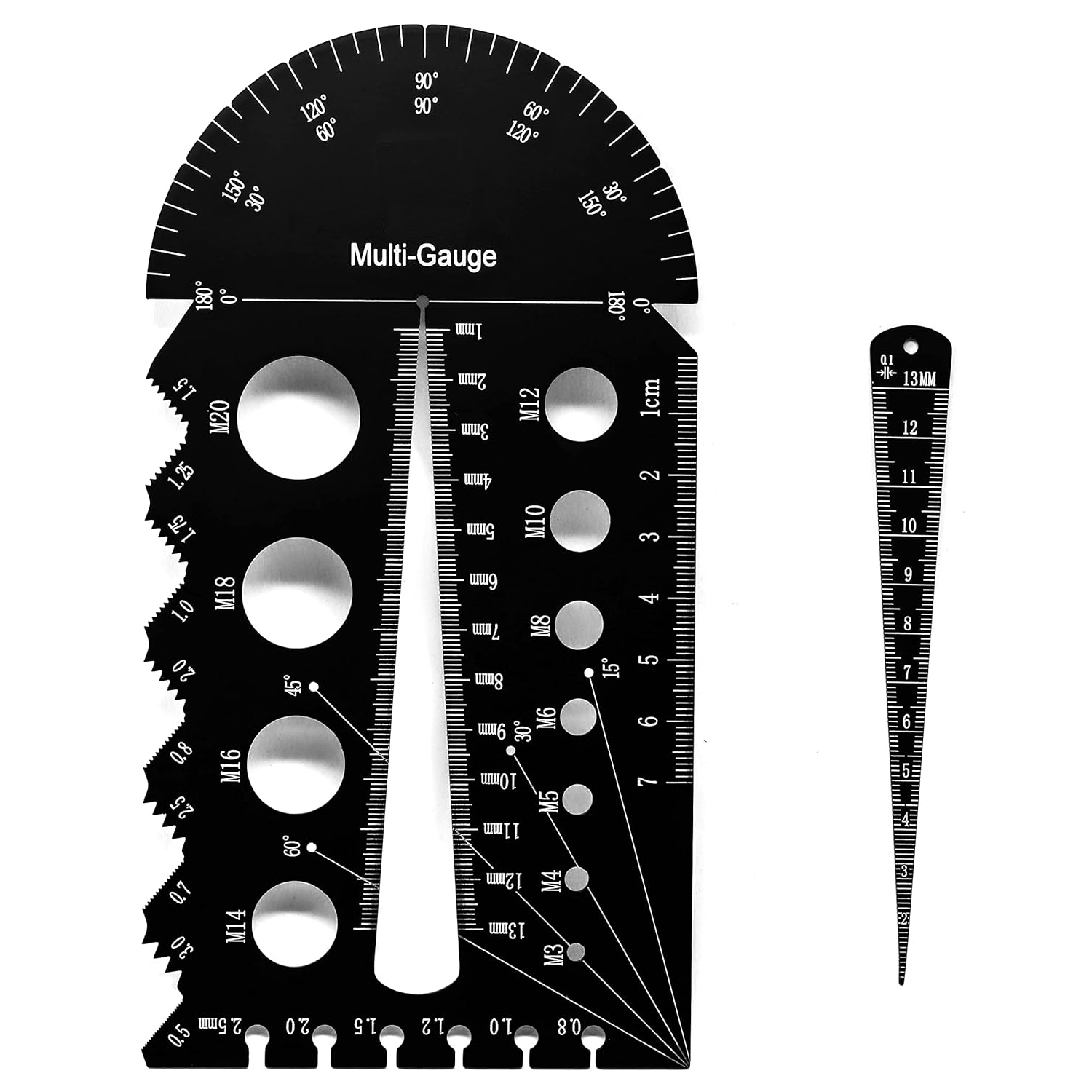 2PCSAluminumAlloyMetricImperialNutandBoltThreadCheckerBoltSizeandThreadIdentifierGauge-2009066-3