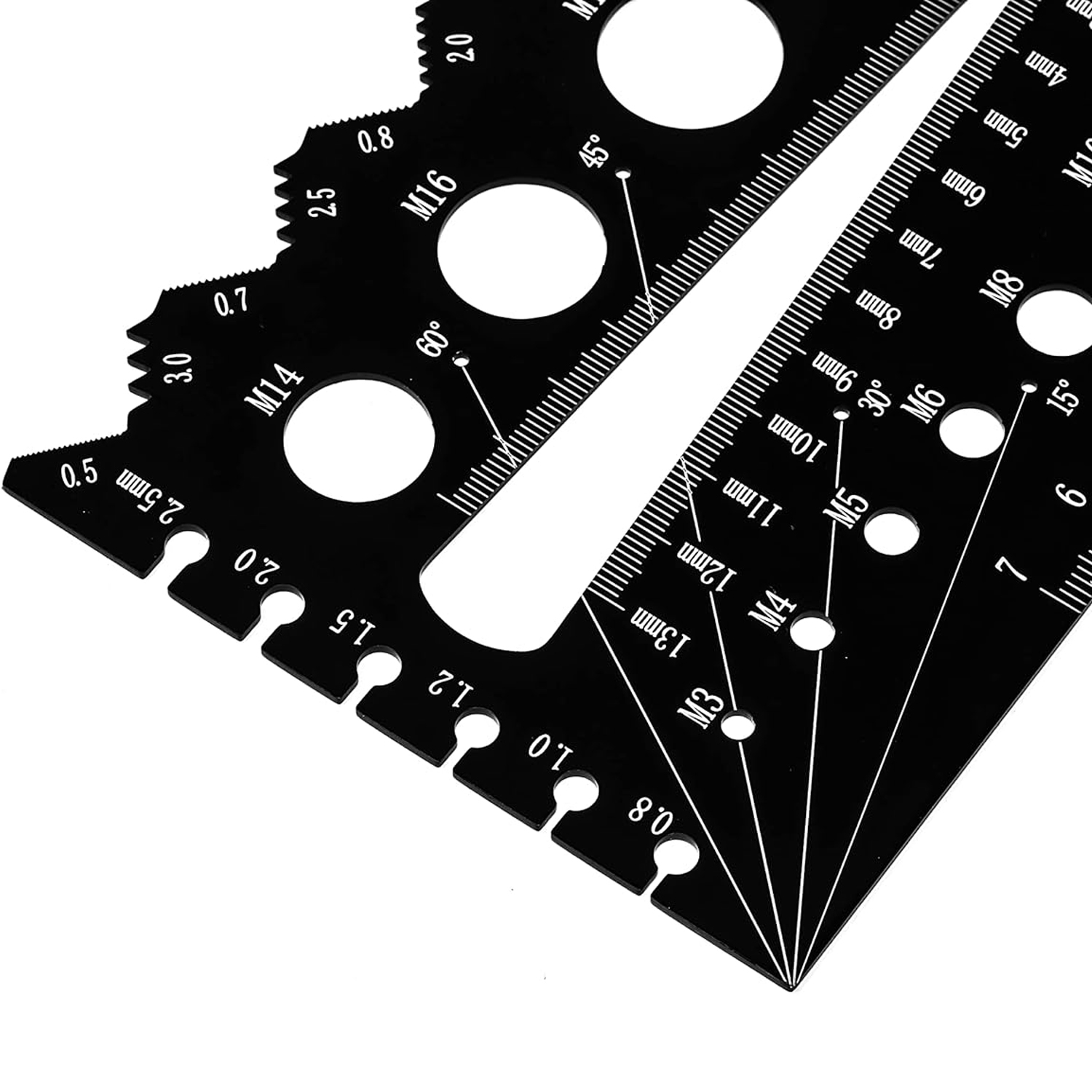 2PCSAluminumAlloyMetricImperialNutandBoltThreadCheckerBoltSizeandThreadIdentifierGauge-2009066-7