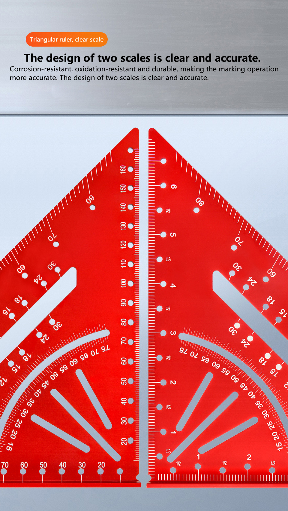 2in1AluminumAlloyTriangleRulerMultifunctionalToolforPreciseLineDrawingwithFrequentlyusedFixedPositio-2015345-4