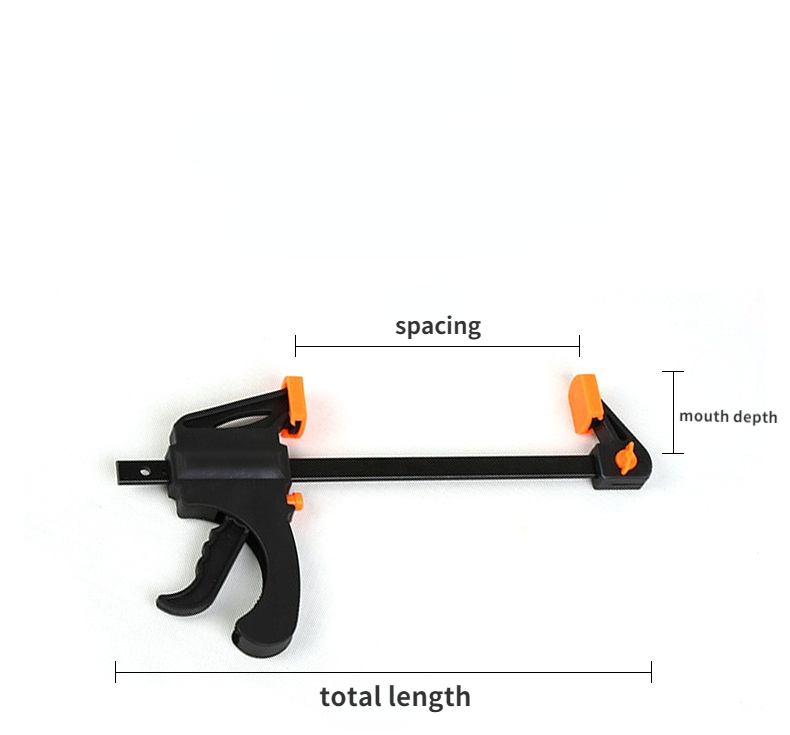 2pcs4InchWoodworkingFClampQuickRatchetReleaseSpeedSqueezeBarClampClipSpreaderDIYWoodworkingTools-1979094-7