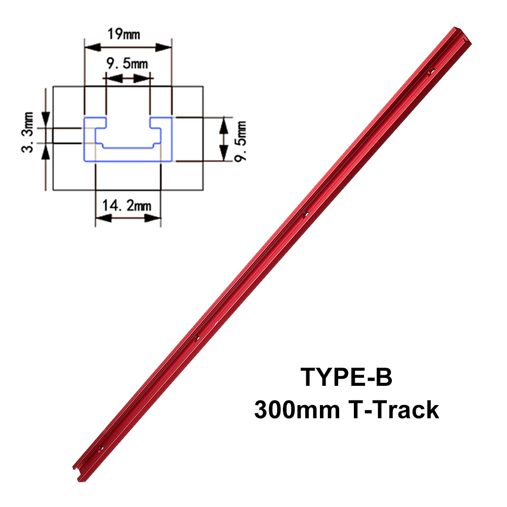 300400500600mmAluminumAlloyMiterSlotT-slotRailDIYWoodworkingTool-1716336-1