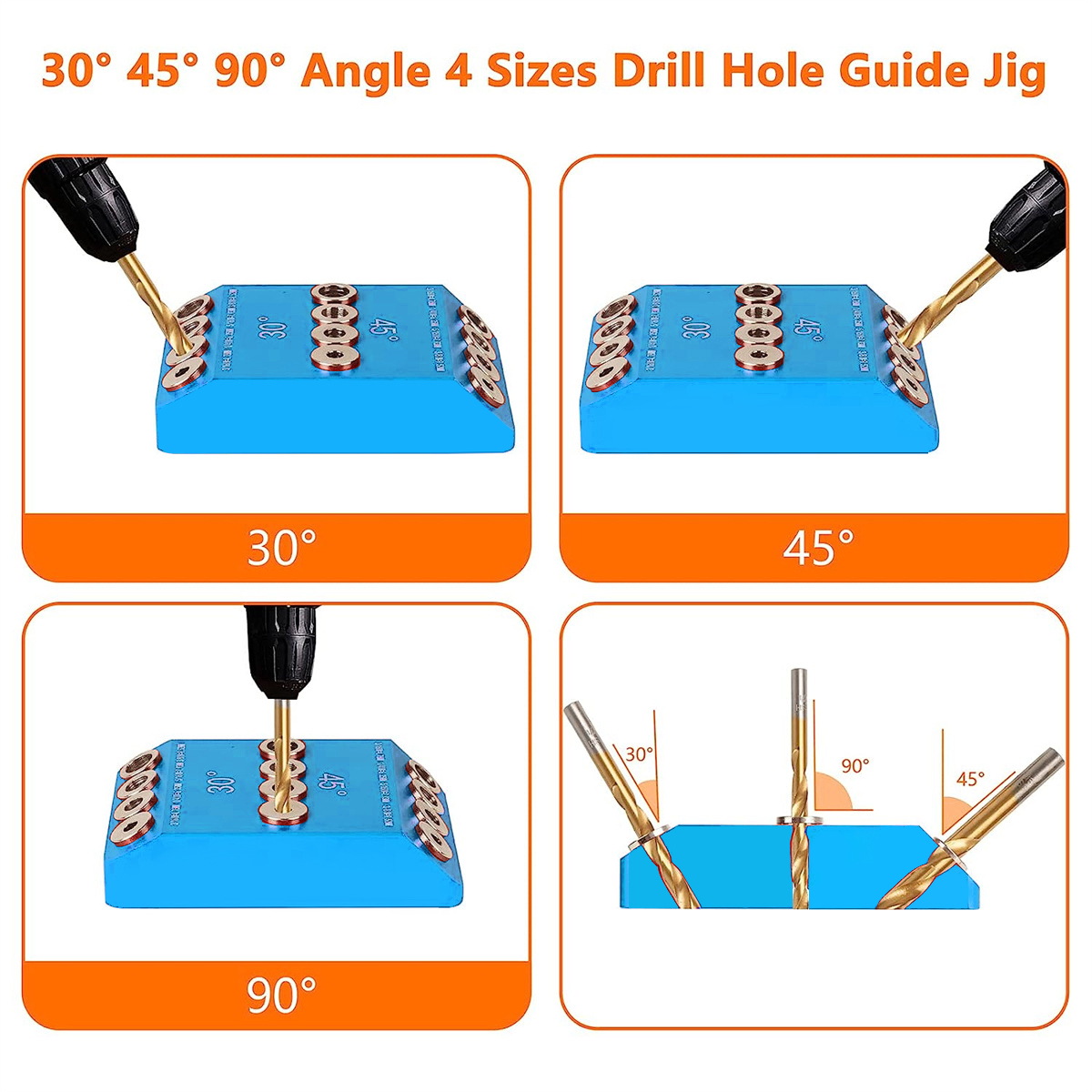 304590DegreeAngleDrillGuideJigforCableRailingLagScrewKitWoodPostDrillingDegreeAngleandStraightHoles-1993869-7