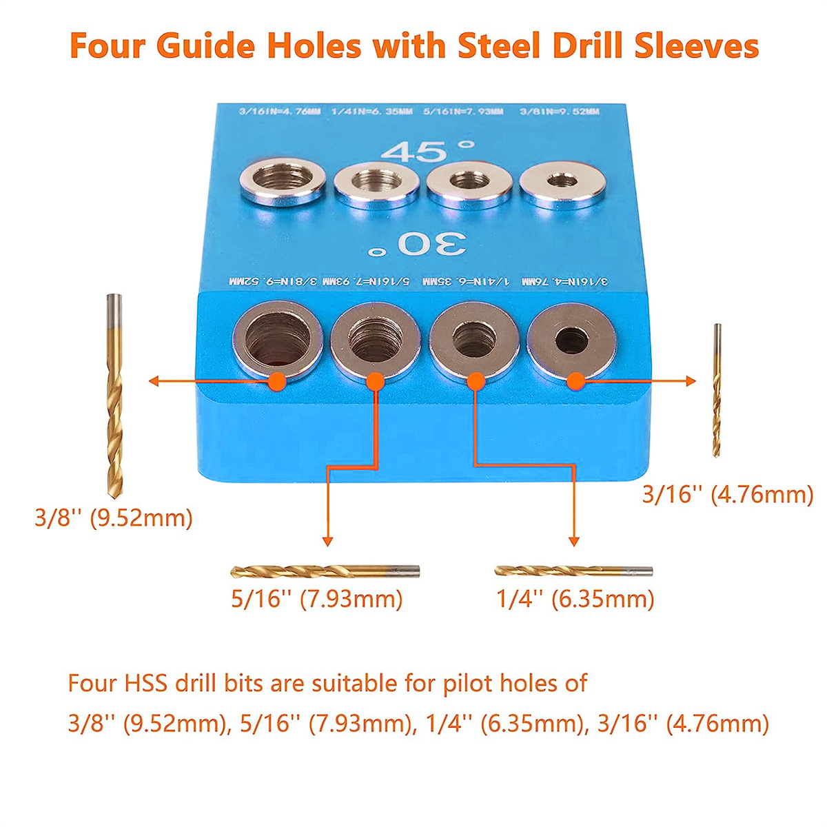 304590DegreeAngleDrillGuideJigforCableRailingLagScrewKitWoodPostDrillingDegreeAngleandStraightHoles-1993869-9