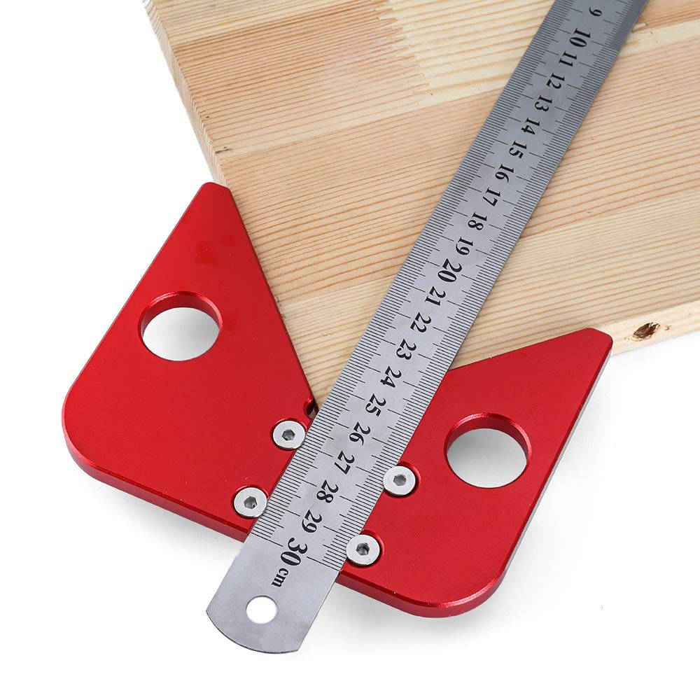 30cmCenterWoodworkingRuler45DegreesAngleLineCaliberMarkingRulerWoodMeasuringScribeTool-1994423-5