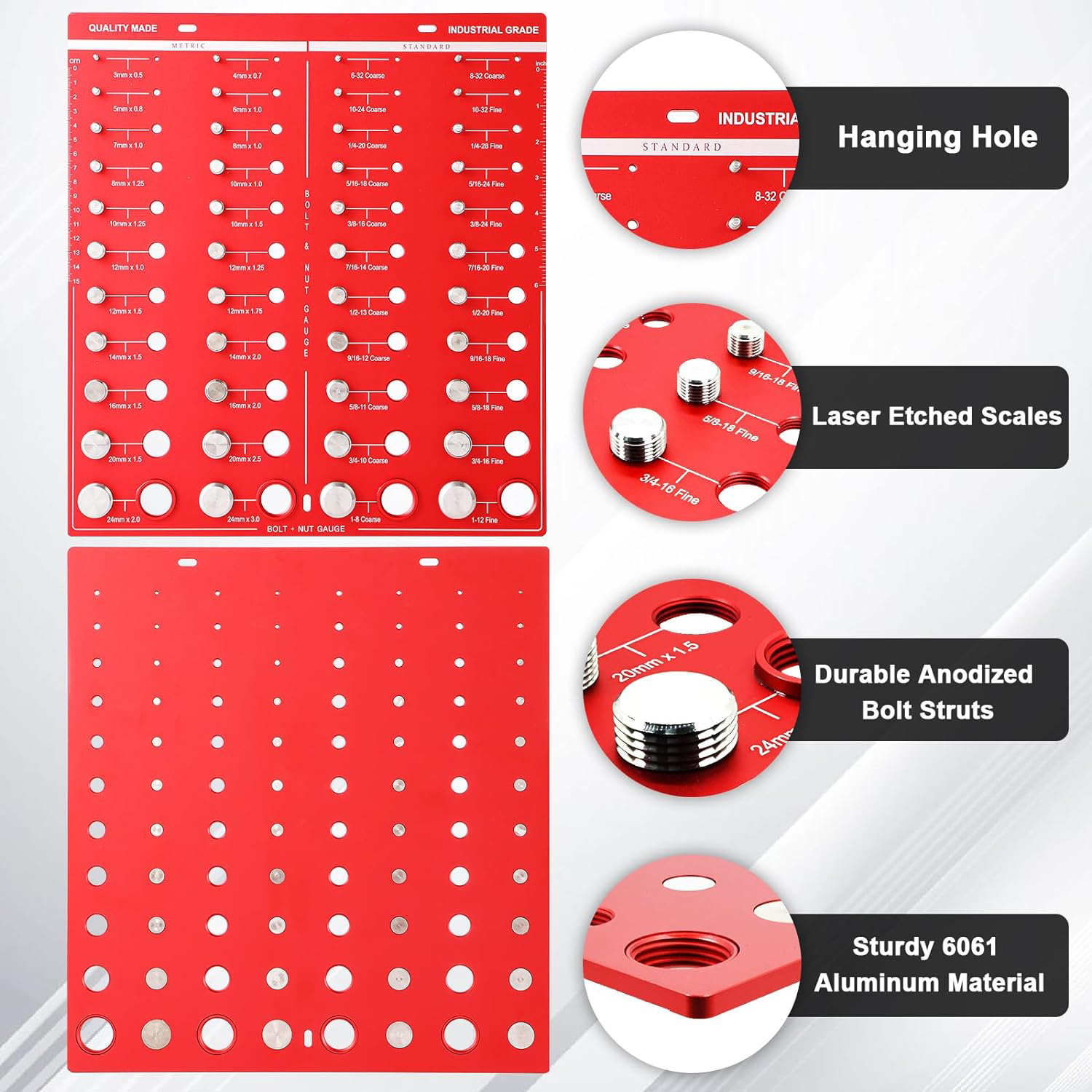 44NutandBoltThreadCheckerBoltSizeandThreadGaugeIdentifierStandardRulerwithInchesandCentimetersOnBoth-2014003-4