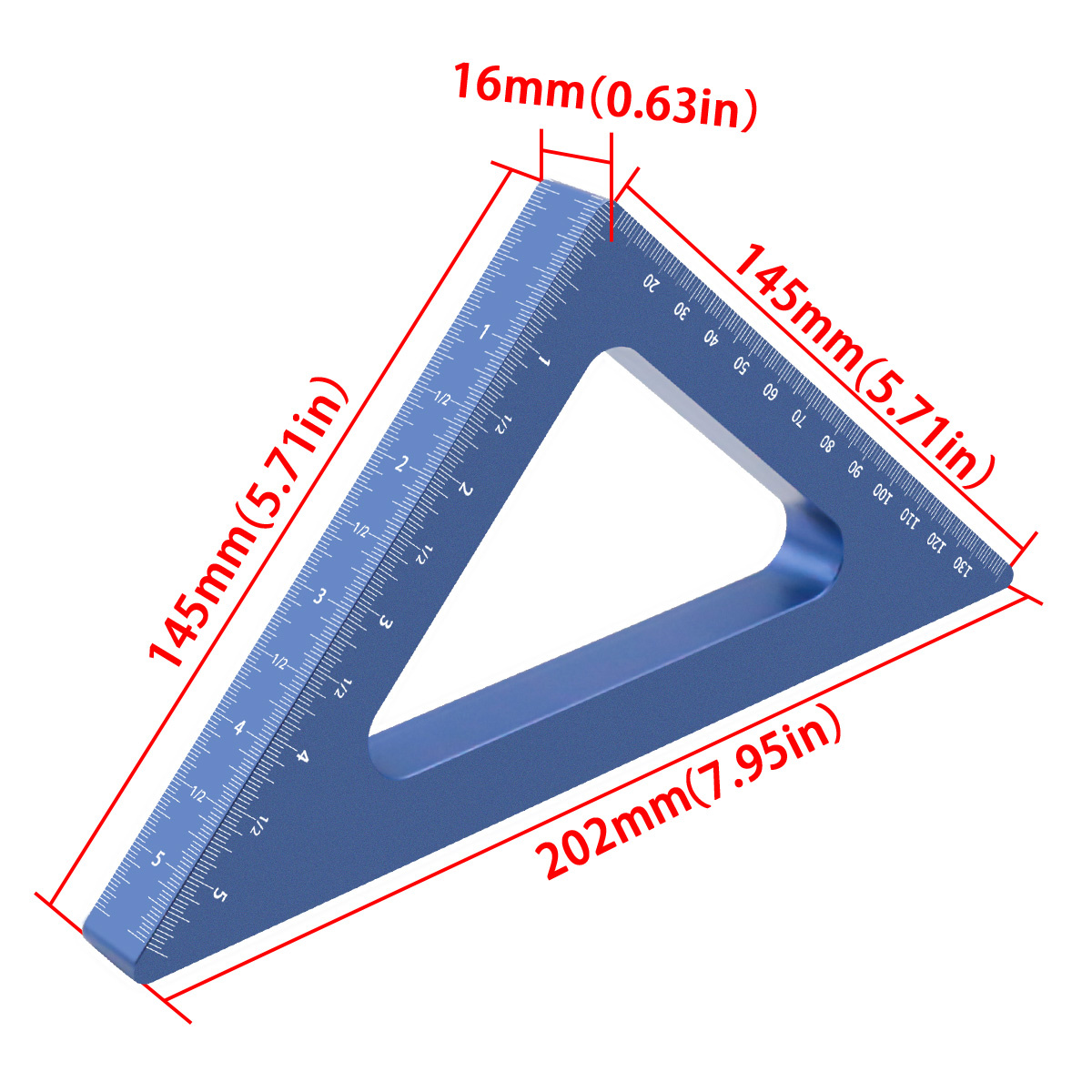 45DegreeAluminumAlloyAngleRulerImperialAndMetricTriangleRulerforCarpenterWorkshopWoodworkingSquareMe-1999198-1