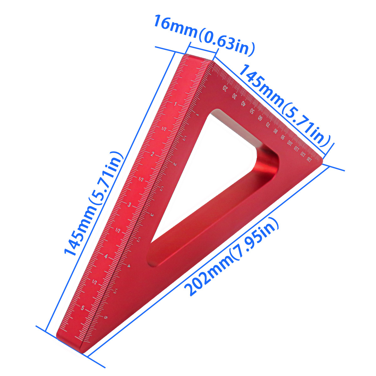 45DegreeAluminumAlloyAngleRulerImperialAndMetricTriangleRulerforCarpenterWorkshopWoodworkingSquareMe-1999198-2