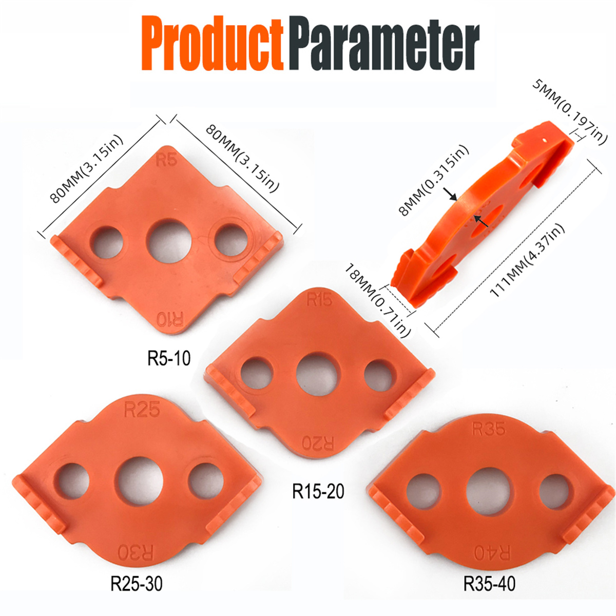 4pcsOrangeWoodworkingStraightBevelFastLocatorforTrimmingMachinesPerfectAnglePositioningMold-2000061-5