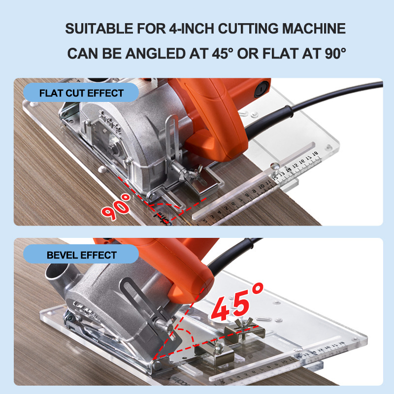 8mmThickenedAcrylicBottomPlatewithAdjustableWidthClearVisualCuttingMiniTableSawFitForCuttingMachineG-2010189-1