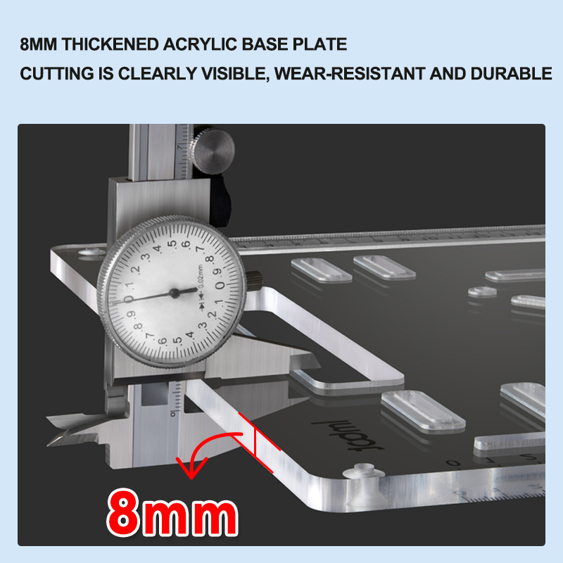 8mmThickenedAcrylicBottomPlatewithAdjustableWidthClearVisualCuttingMiniTableSawFitForCuttingMachineG-2010189-3